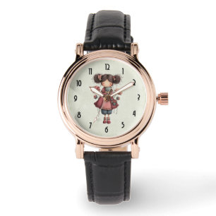 Montre Fille avec une poupée grenouille mignonne et fanta