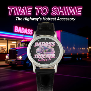 Montre Fille de camionneur Badass Rose Power