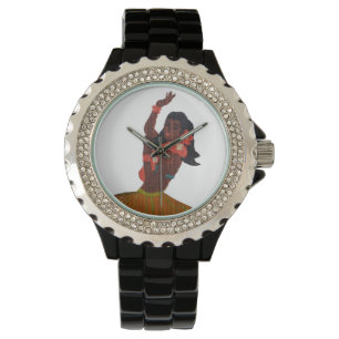 Montre Fille de danse polynésienne d'Hawaï Vinatge