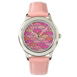 Montre Fille drôle Motif de porc