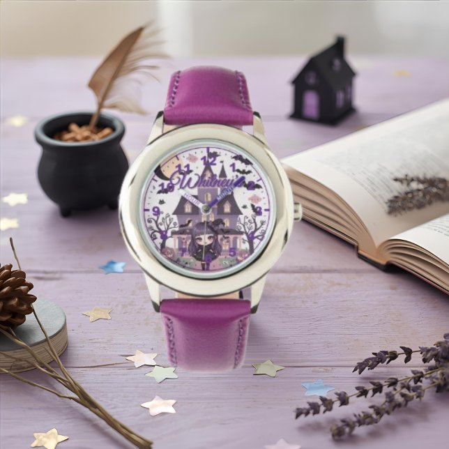 Montre Fille effrayante Violet  (Spooky Girl Purple Watch)