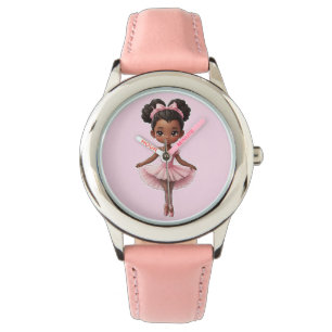 Montre Fille noire Ballerina Rose Ballet