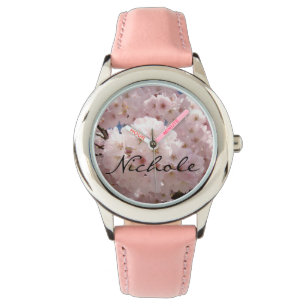 Montre Fille Rose Fleurs de Printemps Montres Fill