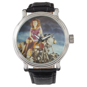 Montre Fille sur une moto