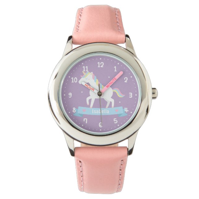 Montre Filles Licorne Blanche Mignonne (devant)