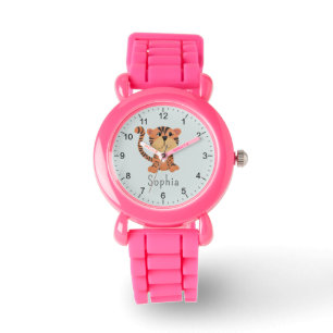 Montre Filles mignonnes Jungle Tiger Enfants