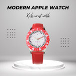 Montre Filles personnalisées Enfants Nom Chien Paw Coeurs<br><div class="desc">Créez votre propre personnalisée Filles Enfants Nom Chien Paw Red Hearts Watch,  Ajoutez votre nom ou créez un cadeau unique pour vos proches.</div>