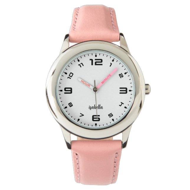 Montre Filles personnalisées Nom Parties scintillant Sang (devant)