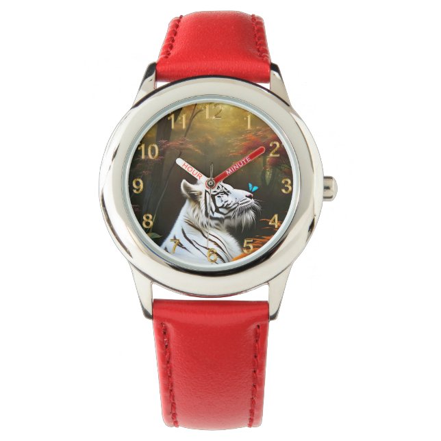 Montre Filles Tigre Blanc Ces Moments D'Amour, Wristwatch (devant)