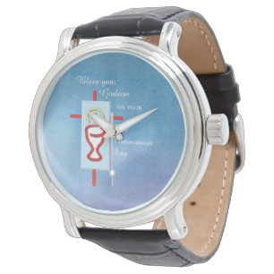 Montre Filleul, Première Sainte Communion, Bleu