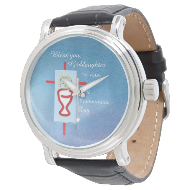 Montre Filleule, Première Communion, Turquoise (Incliné)