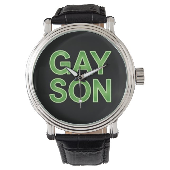 Montre Fils gay drôle Fierté LGBTQ (devant)
