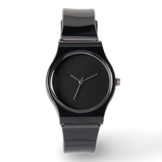 Montre Finition Micro Tech Carbone Noir Stealth Élégante (Recto)