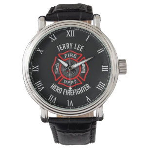 Montre Firefighter Nom de texte personnalisé Personnalisé
