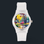Montre Flamant debout dans le lac-36547<br><div class="desc">Flamant debout dans le lac-36547</div>