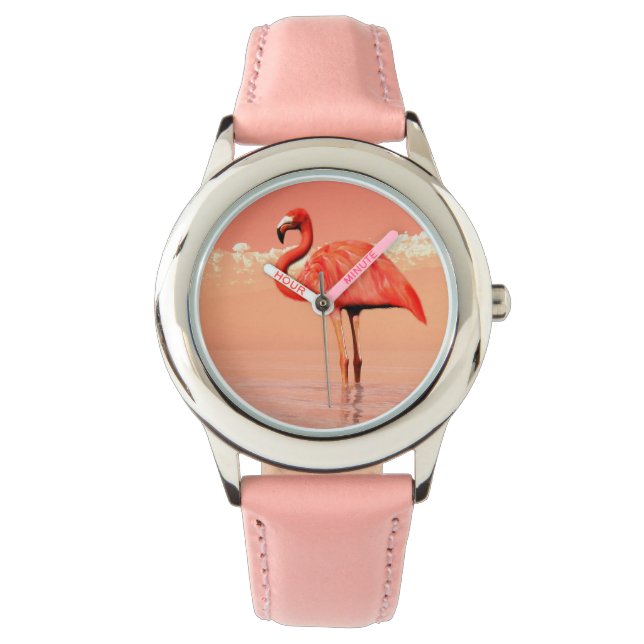 Montre flamant rose (devant)