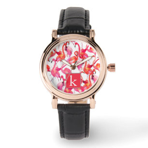 Montre Flamant rose Aquarelle En Aquarelles Ajouter Vot