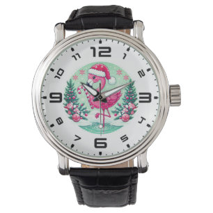 Montre Flamant rose de Noël Clipart-444666