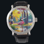 Montre Flamant rose debout dans le lac-365476<br><div class="desc">Flamant rose debout dans le lac-365476</div>