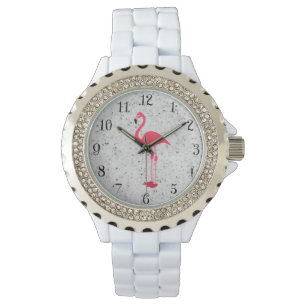 Montre Flamant rose élégant rose Girly mignon