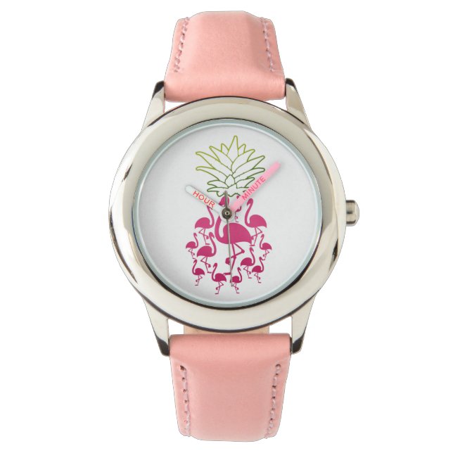 Montre Flamant rose Enfant Watch Anniversaire Cadeau pour (devant)