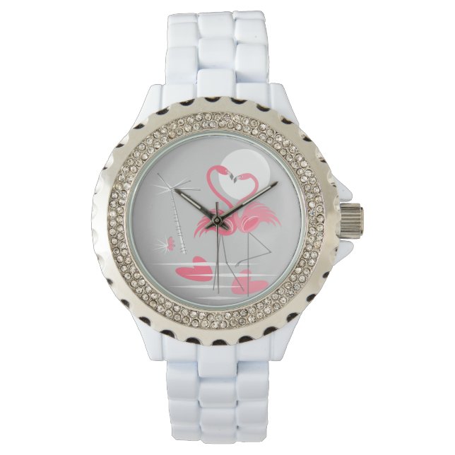 Montre Flamant rose Love (devant)