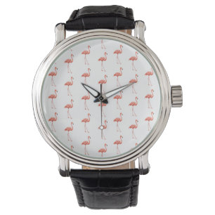 Montre Flamant rose rose Motif simple