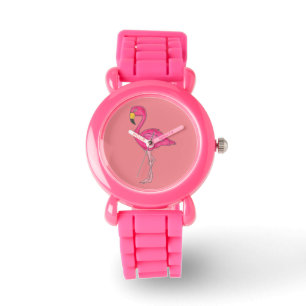 Montre Flamant rose rose tropicale Flamants roses Oiseau