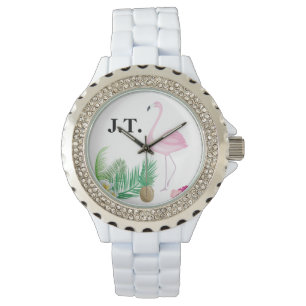 Montre Flamant rose Tropical Personnalisé