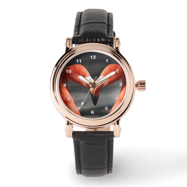 Montre Flamant rose Valentine (Recto)