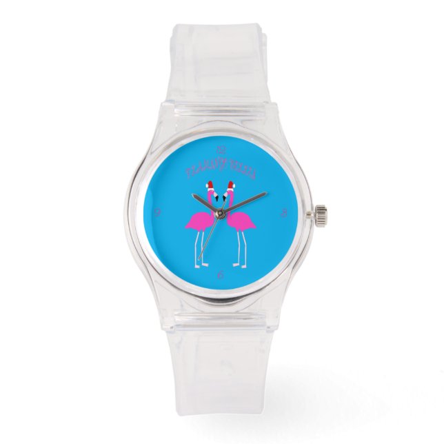 Montre Flamants roses lesbiennes de Noël Flamant rose Bel (Recto)