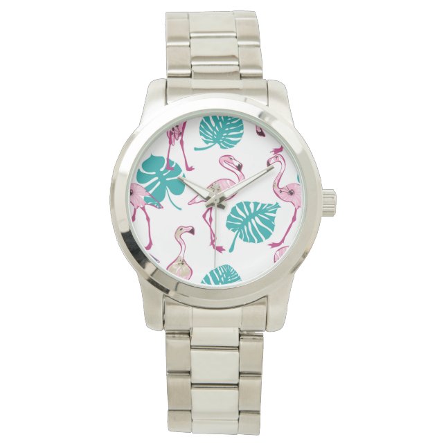 Montre Flamants roses roses (devant)