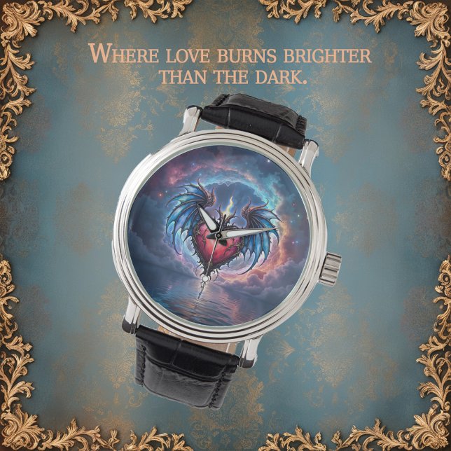 Montre Flamebound Heart of the Moon – Gothic Cosmic Love  (Créateur téléchargé)