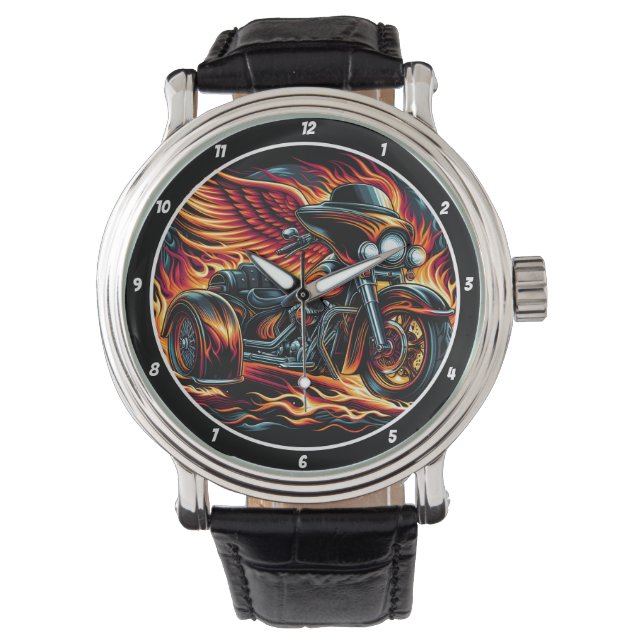 Montre Flaming Trike, Dynamic Watch Face. (devant)