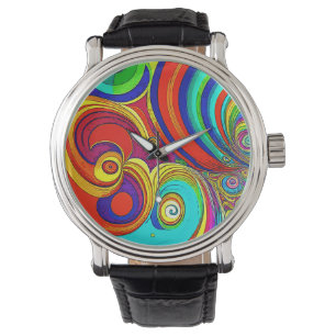 Montre Flèches Super colorées arc-en-ciel