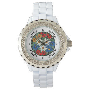 Montre Fleur alpine suisse Edelweiss