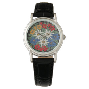 Montre Fleur alpine suisse Edelweiss