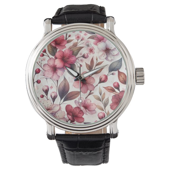 Montre Fleur de cerise (devant)