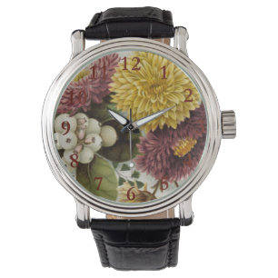 Montre Fleur de chrysanthème mère florale