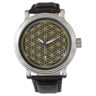 Montre Fleur de la vie - or