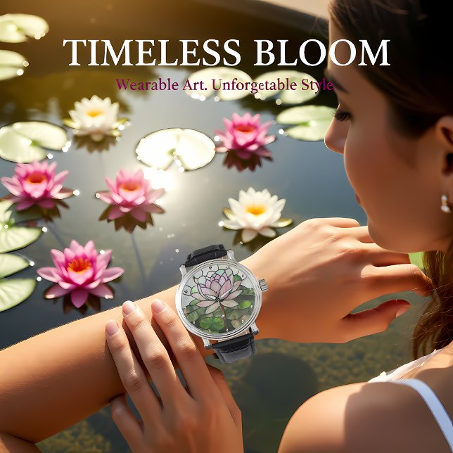 Montre Fleur de lotus en verre coloré (Créateur téléchargé)