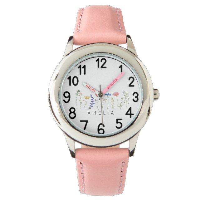 Montre Fleur de naissance - Surveillance personnalisée de (devant)