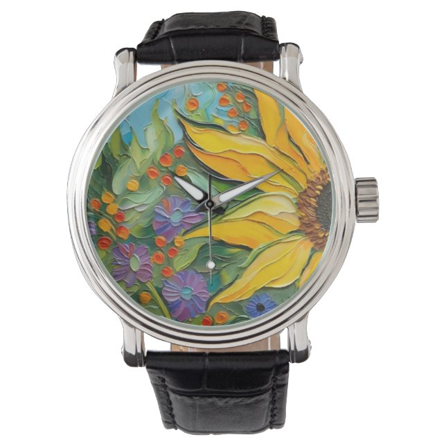 Montre Fleur de soleil de beaux-arts - Van Gogh (devant)