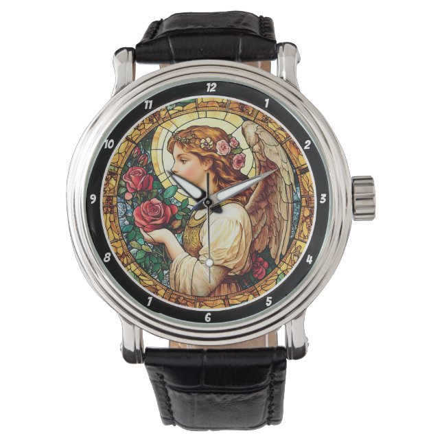 Montre Fleur de verre teinté Bloom angélique (devant)