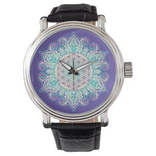 Montre Fleur de Vie - Mandala indien 2