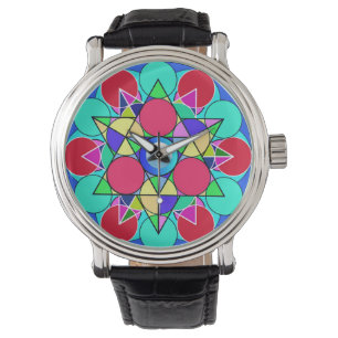 Montre Fleur d'étoile abstraite