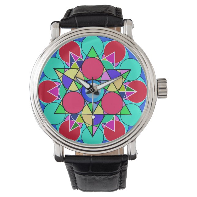 Montre Fleur d'étoile abstraite (devant)