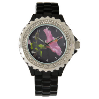 Montre Fleur d'Hibiscus en profil