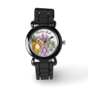 Montre Fleur Fête de mariage cadeau Monogramme