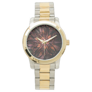 Montre Fleur imaginaire fractale douce et tendresse